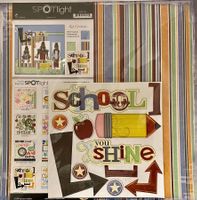 Scrapbook Paper Kit Mit Chipboard-School