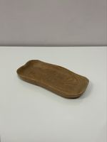 Organische Holz Stiftablage vintage Stifteschale geschnitzt