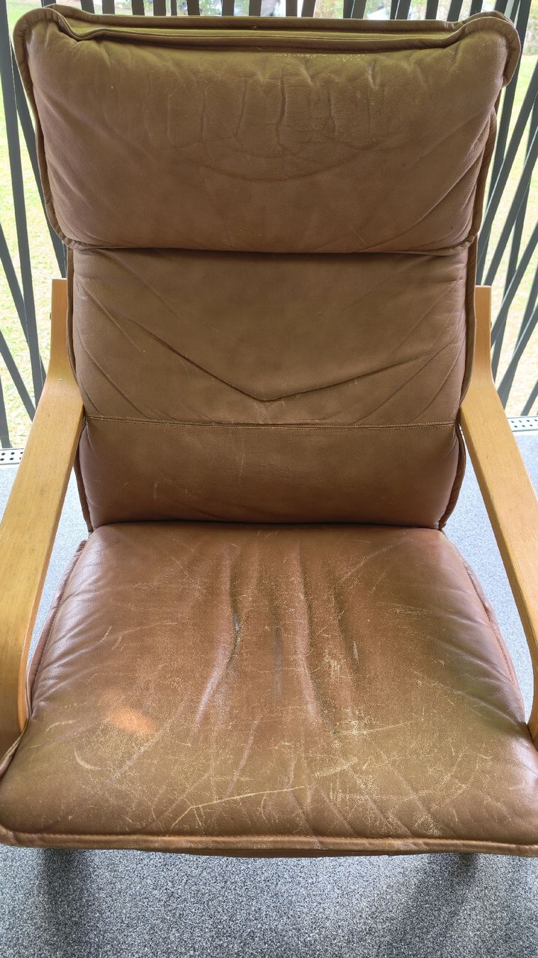 Ikea Poltrone: IKEA POÄNG SESSEL Holz, Leder Braun – Usato da Winterthur venduto da Daniwobistdu 5