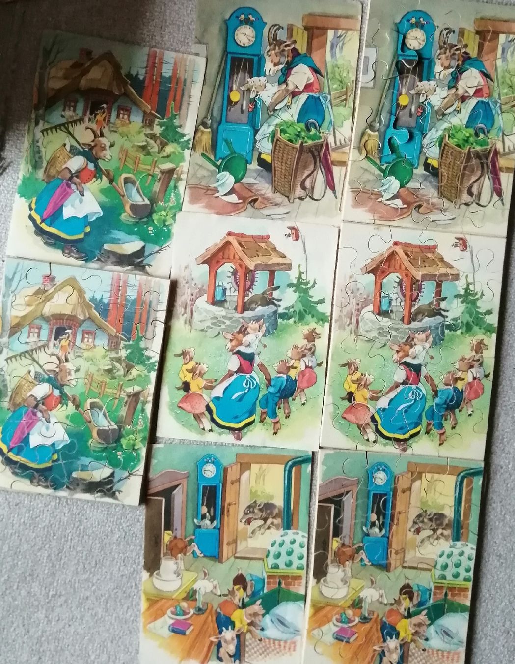 Penelope Puzzle: Multipuzzle Penelope 4 x 7 Geisslein mit Vorlage antik – Usato da Wettingen venduto da zadina39 3