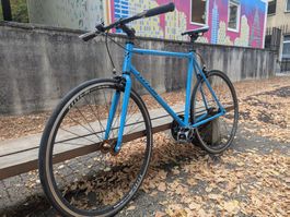 Fahrrad Blau Marke Totem Singlespeed Rad, passt 170-185 cm