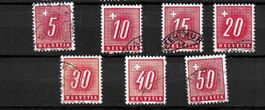 Suisse - Timbres-Taxe a partir de 1938."Chiffres et Croix"