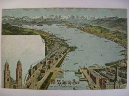 AK Der Zürich-See aus der Vogelschau