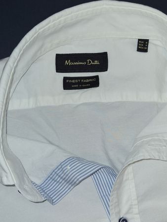 Massimo Dutti Hemd Weiss Grösse S Herren Slim Fit