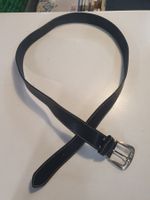 Herrengut schwarz mit Silberschnalle 140 cm