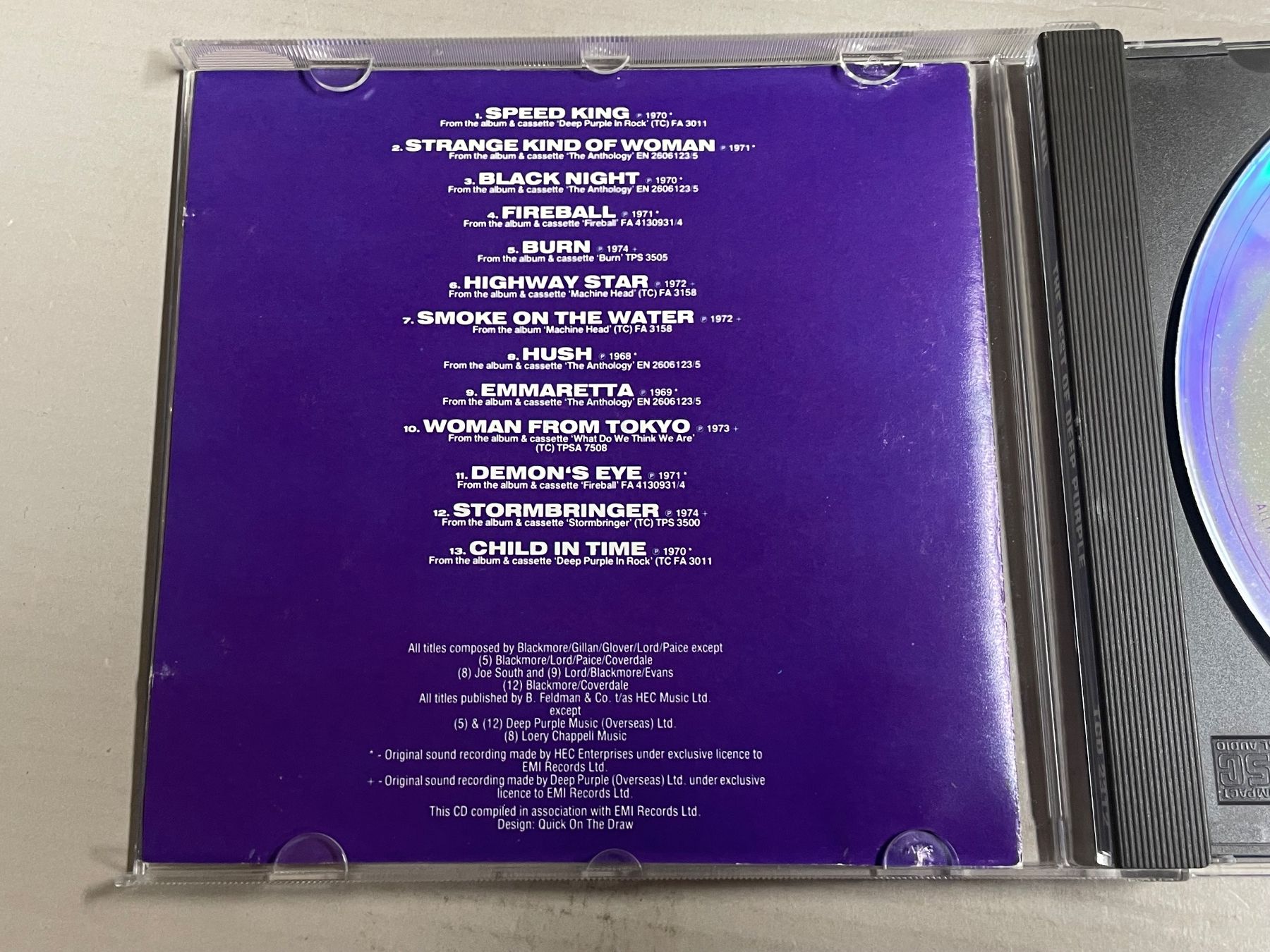 CD: Deep Purple-The Best Of – Usato da Muri b. Bern venduto da AdidasCollector 2
