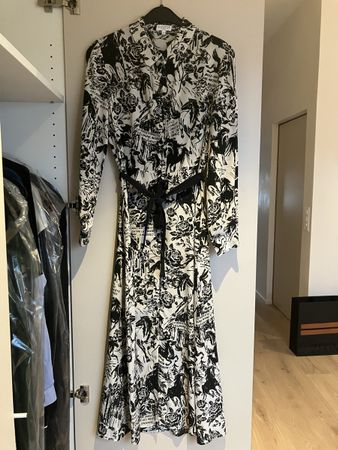Claudie Pierlot - robe midi en soie à motifs