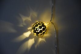 Lichterkette 10 LED Goldbälle