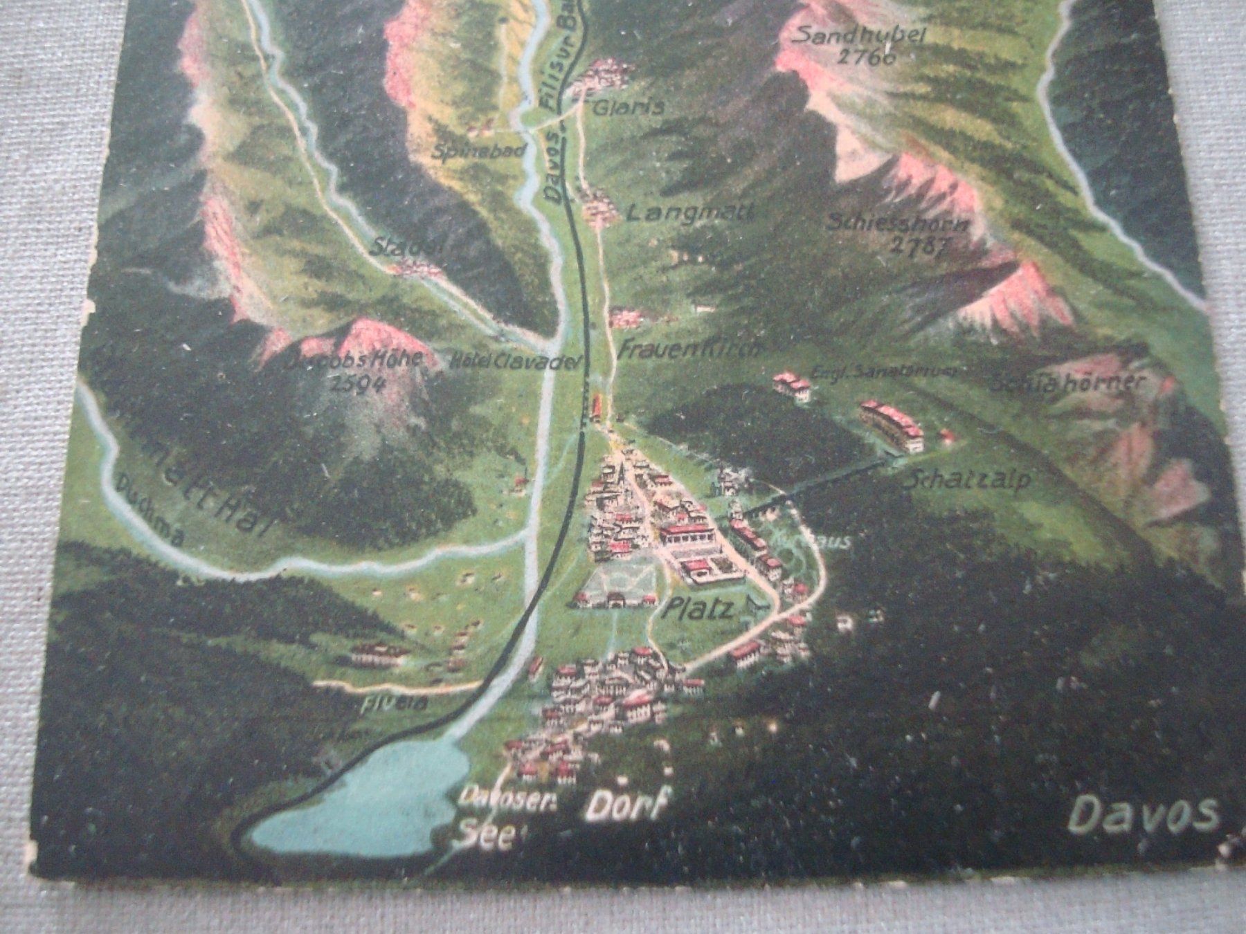 Ansichtskarten: AK Davos - 1921 – Gebraucht aus Neuenegg von flohcante 1