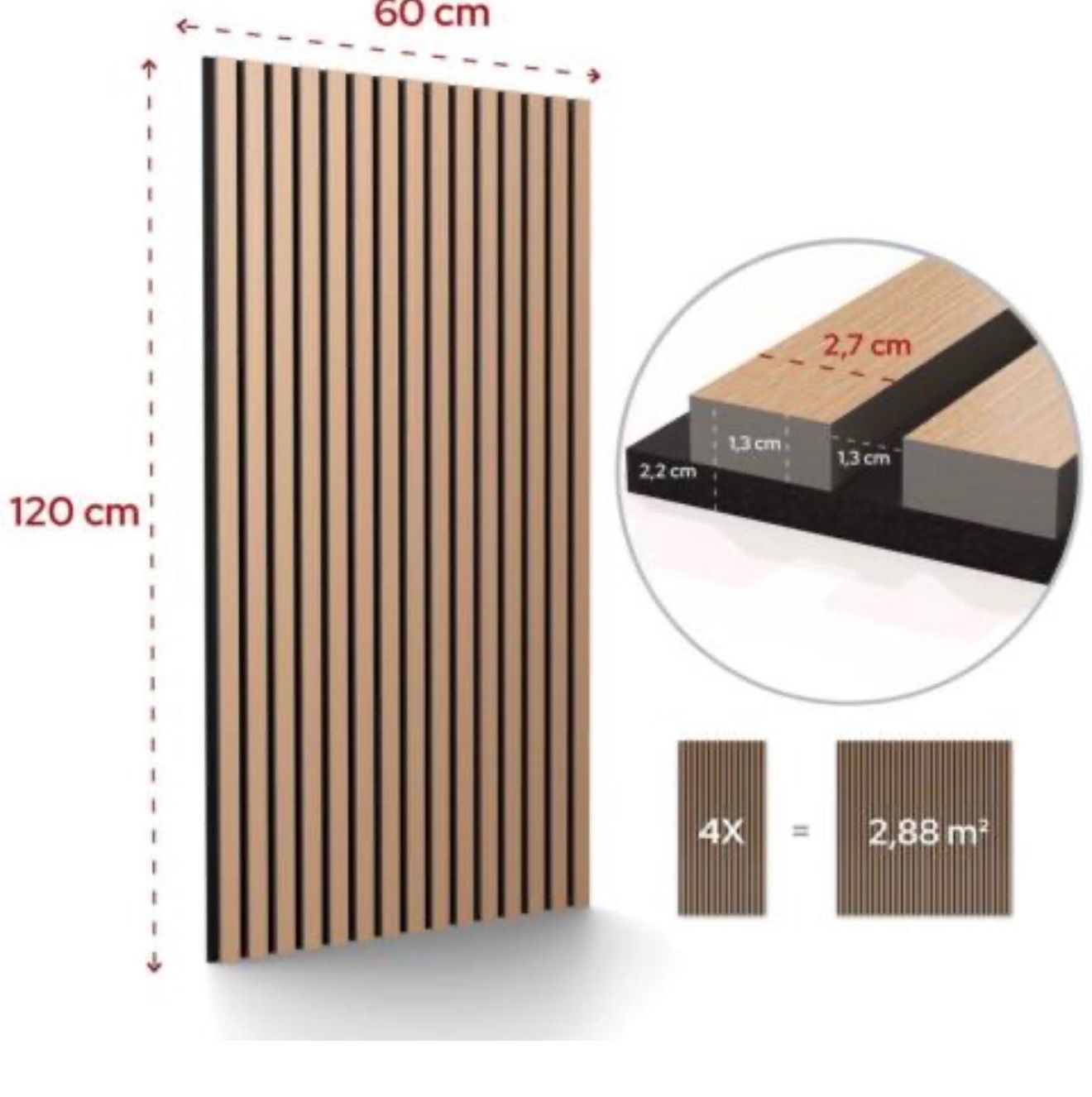 Autres accessoires: Akustikpaneele 2er Set - eiche – Neuf avec emballage d'origine à Amriswil par JaJa-Express 5