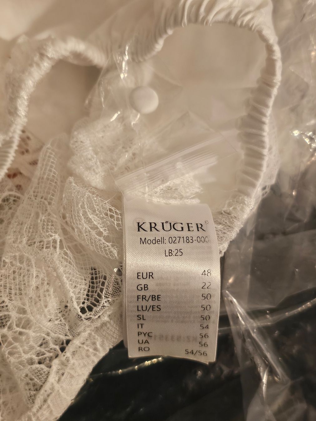 Krüger Camicette: KRÜGER Dirndlbluse Pippa ecru Gr. 48 NEU – Nuovo e nell'imballaggio originale da Zürich venduto da Ada2 5