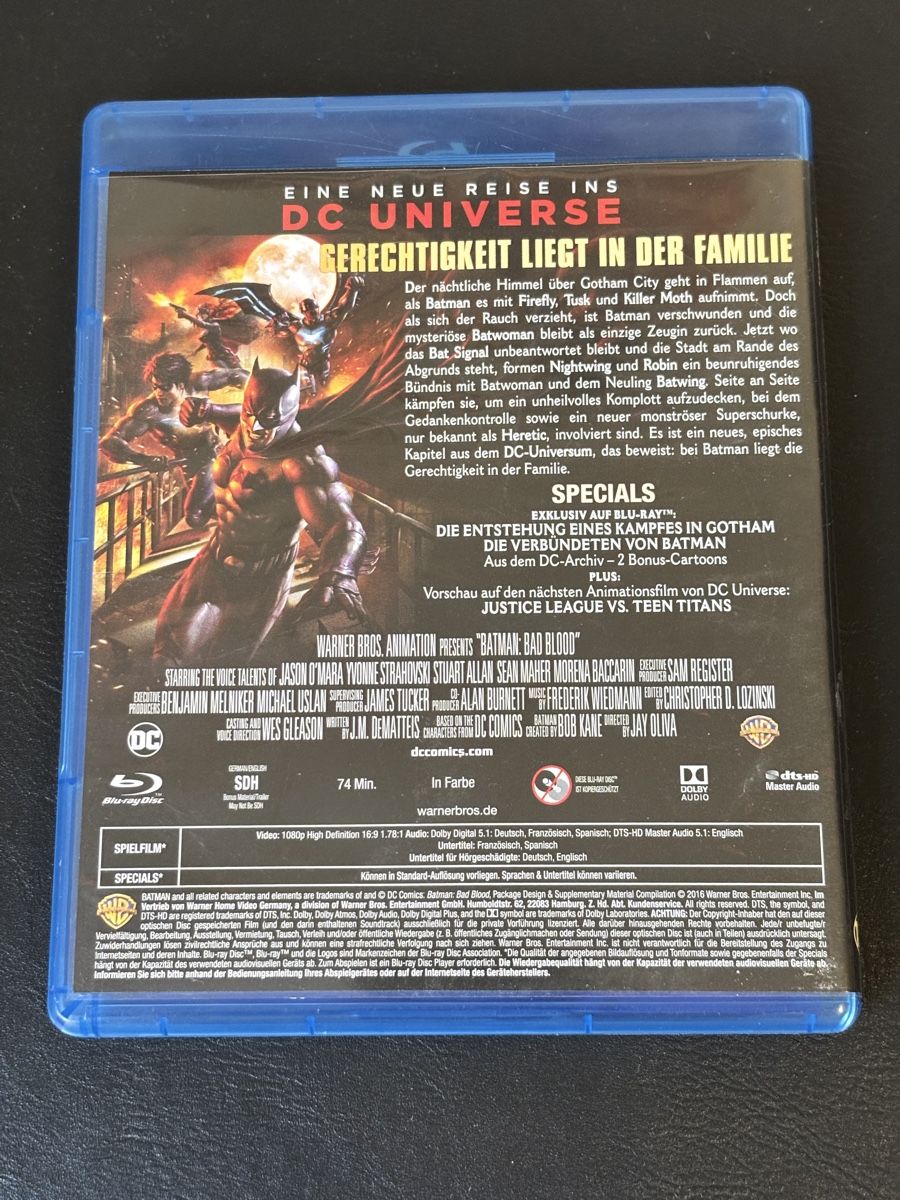 Alle DVDs: Batman Bad Blood Blu Ray Animated – Gebraucht aus Luzern von Armastra 1