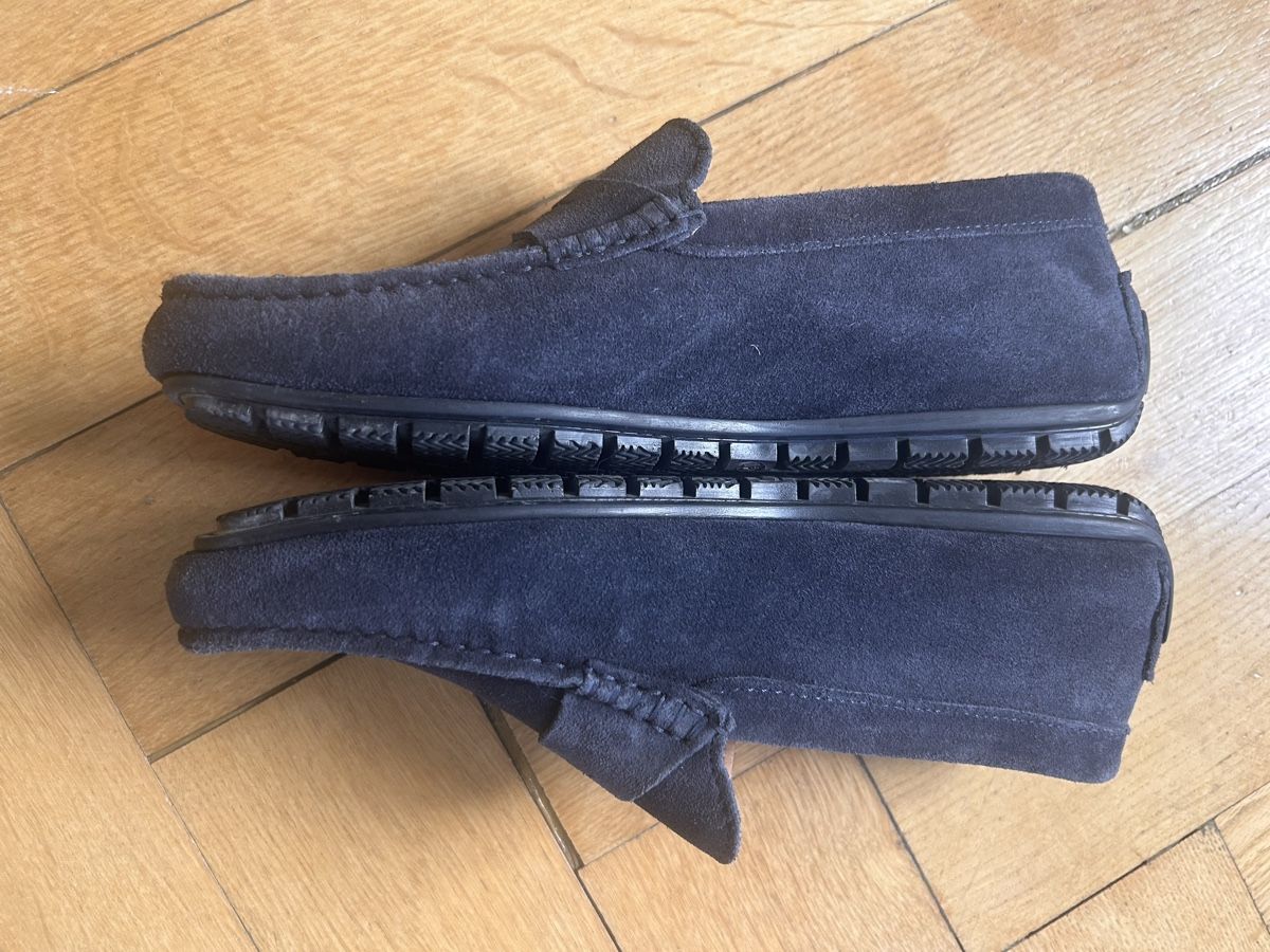 Scarpe da uomo: Loafers dunkelblau Wildleder, Grösse 41 – Nuovo (secondo la descrizione) da Bern venduto da FreitagsSachen22 2