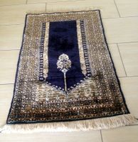 handgeknüpfter Seiden Ghom Teppich 60 x 98 cm o.F