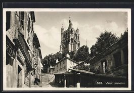 AK Vieux Lausanne, Eglise et Tapisserie