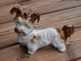 Porzellanfigur Terrier ev. Wagner & Apel Lippelsdorf Germany