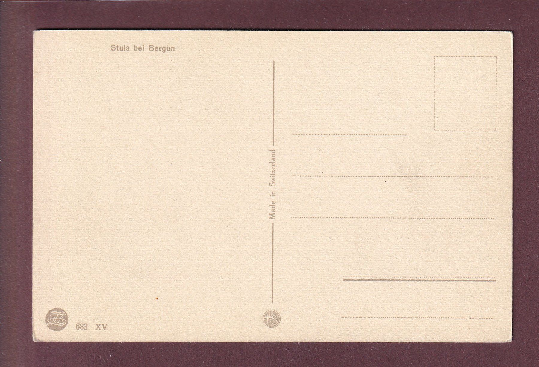 Cartoline postali: STULS bei Bergün – Usato da Pully venduto da nicecards 1