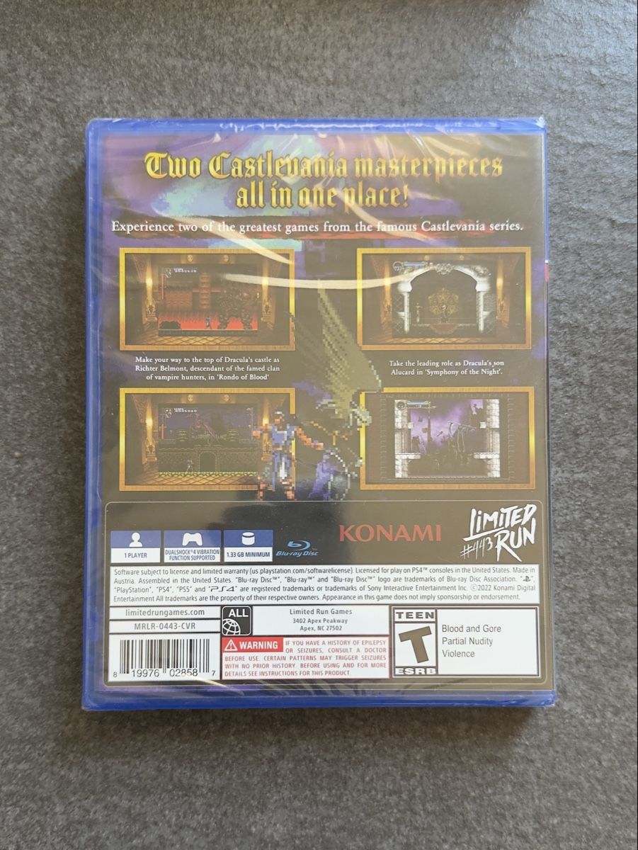 Sony Giochi: Castlevania Requiem PS4 Limited Run Games – Nuovo (secondo la descrizione) da Zürich venduto da cENS0R 1