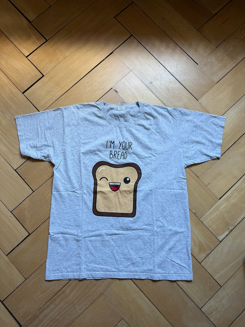 T-shirts: T-Shirt hellgrau meliert "I'm Your Bread" L – D'occasion à Zürich par Diazaio