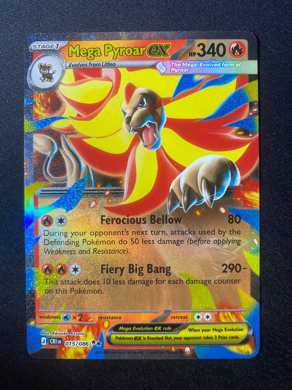 Pokémon Carte collezionabili: Mega Pyroar ex 15 - Mega Pyroleo ex - Chaos Rising - EN – Nuovo (secondo la descrizione) da Hausen AG venduto da Shrade