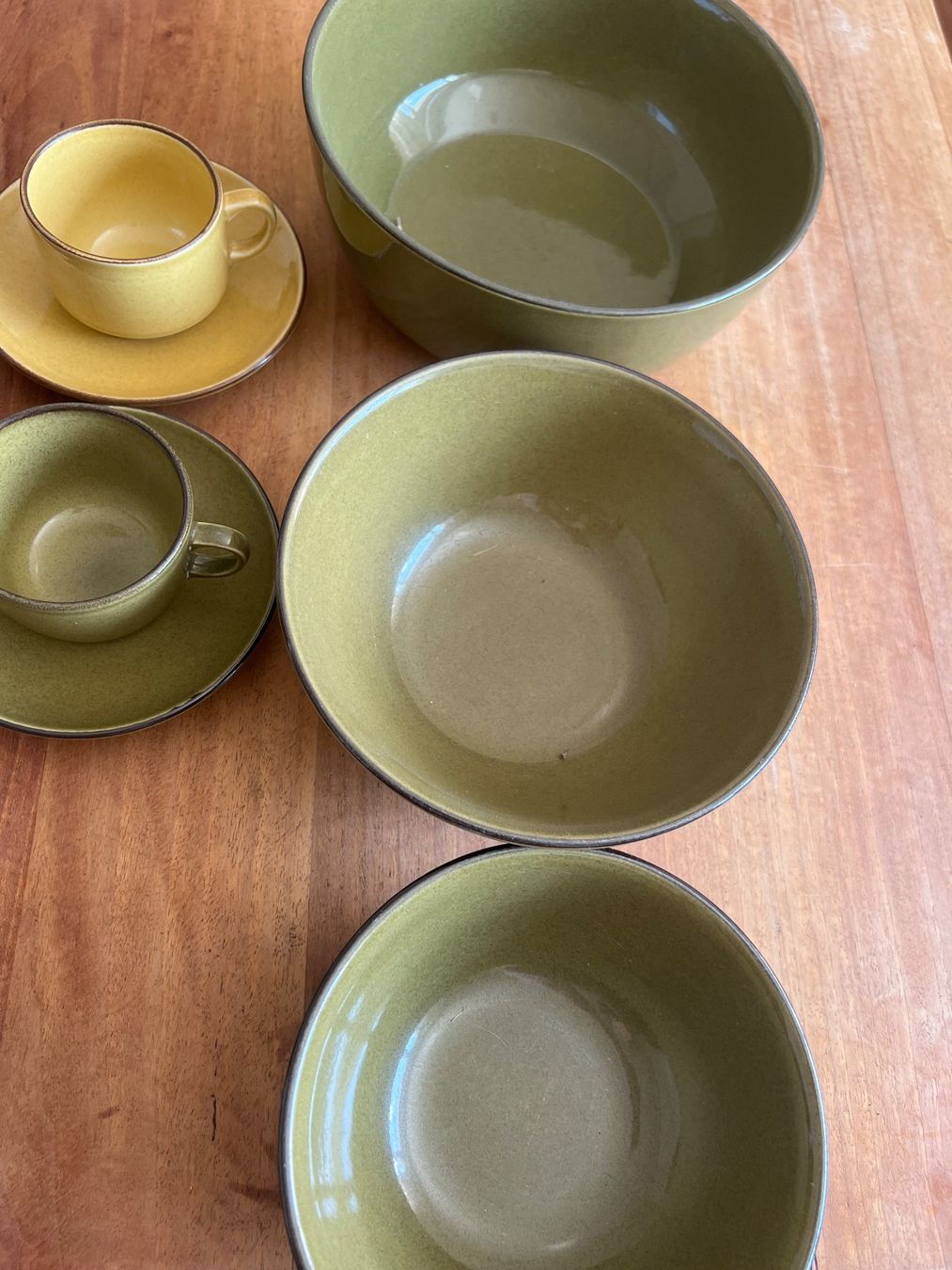 Rössler Set di piatti: Rössler Geschirrset 22 Teile Senf /Olive – Usato da Jona venduto da Sariksa 6