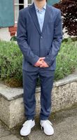 Konfirmation Anzug mit Hemd - blau - Grösse 46/48
