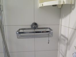 Duschkorb Metall verchromt mit Haken gebraucht