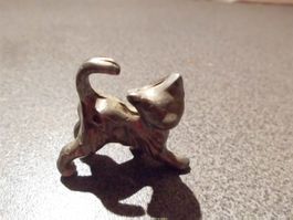 Katze Metall, silberfarbig