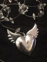 NEU - Girlande FLÜGELHERZ 100 cm / Cristal-Art