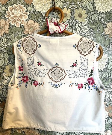 Vintage Weste, Handarbeit, Grösse S