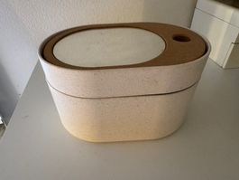 Aufbewahrungsbox mit Spiegel und Einsätzen beige guter Zu...