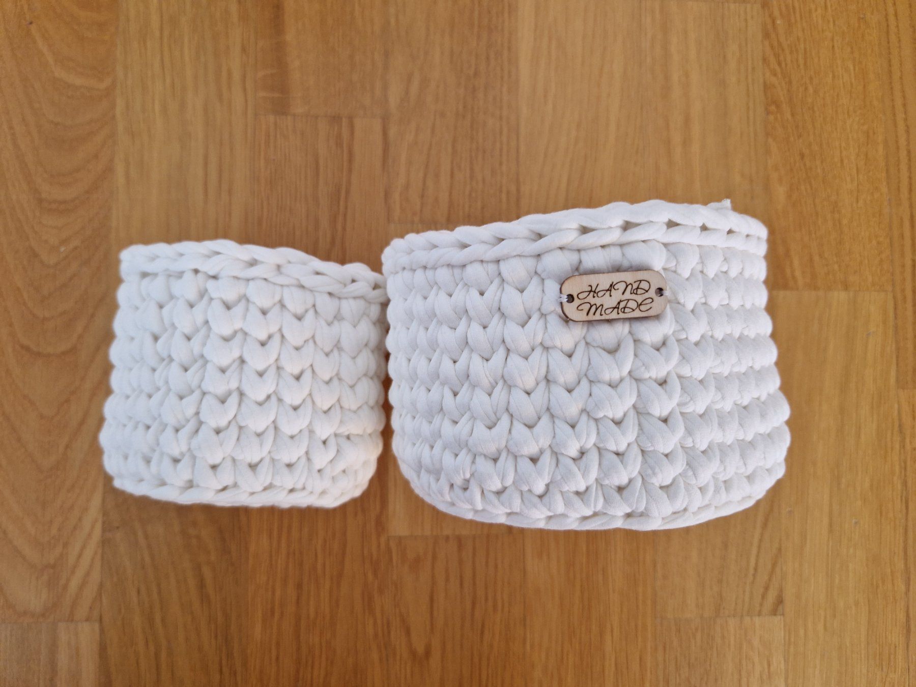 Altro per la casa: 2x neue handgemachte Häkelkörbe, Set, Weiss – Nuovo (secondo la descrizione) da Buchs venduto da sonjaja 1