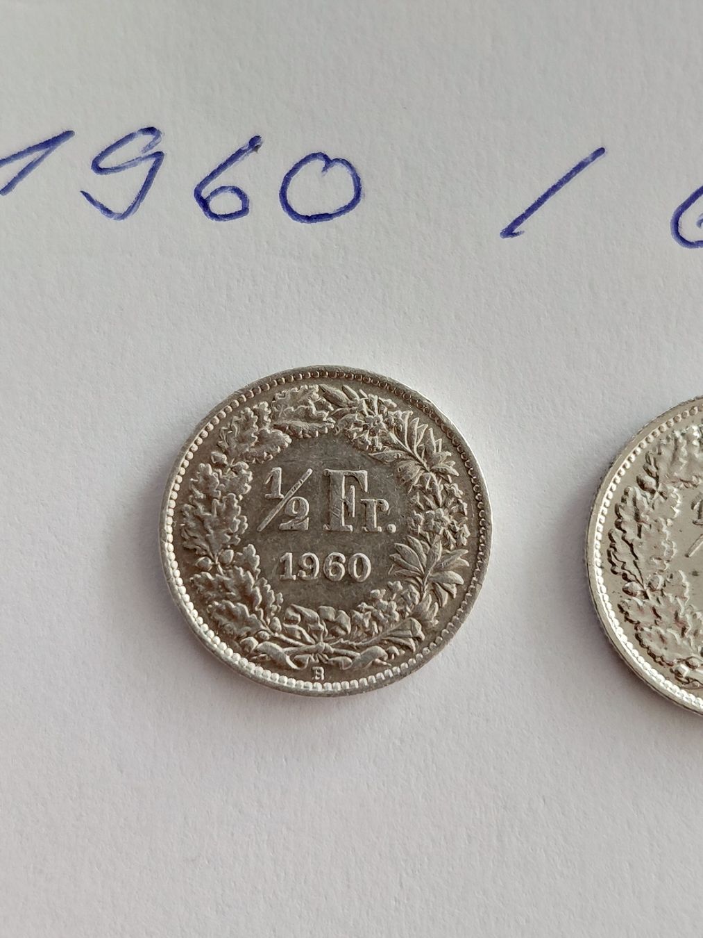 Tutti le monete: 3x 50 Rappen 1960, 1961, 1963 – Usato da Bonaduz venduto da topolino052 1