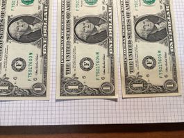 USA 1Dollar Noten Nr .F75017603 -F75017605 ungefaltet