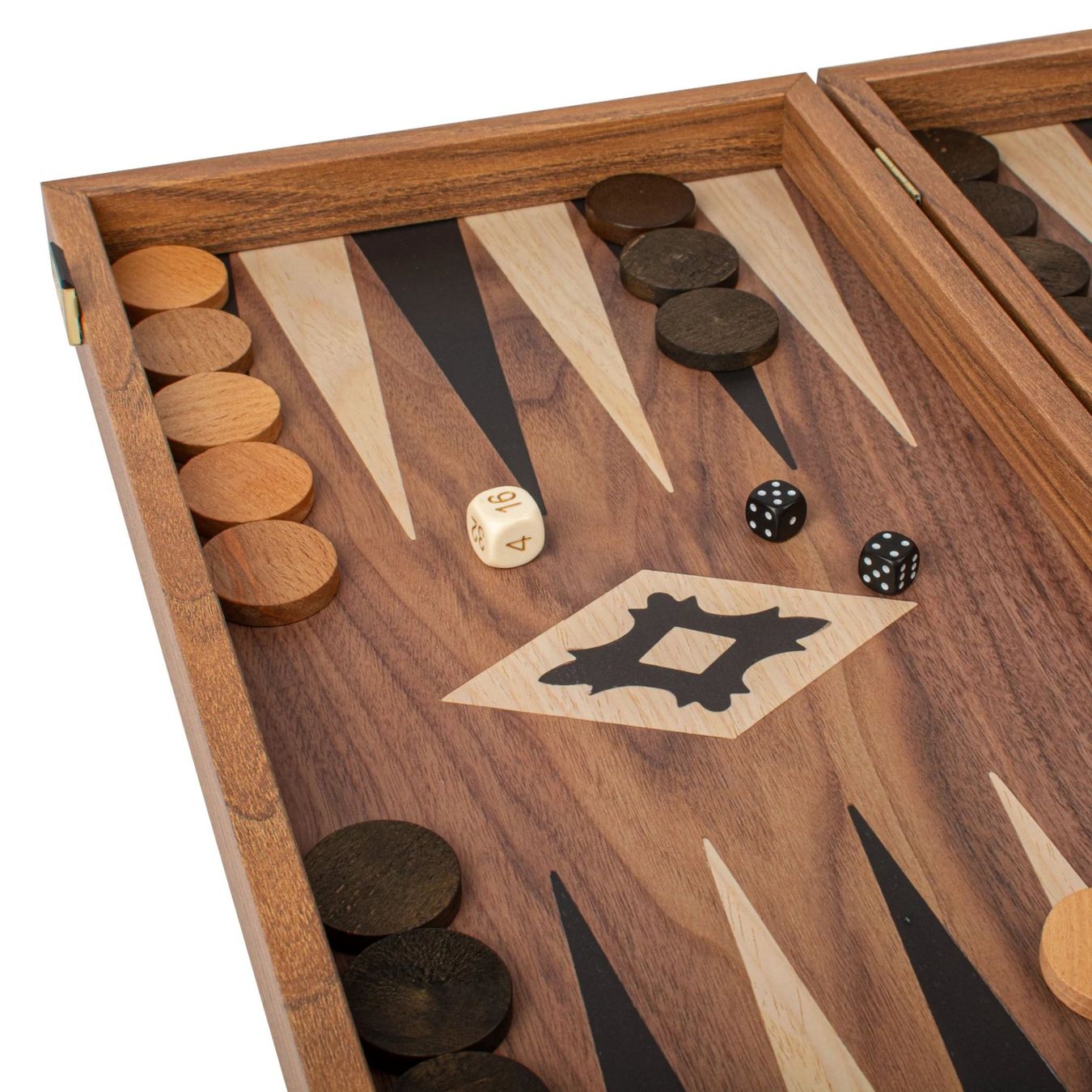Giochi: Backgammon en bois de réplique de noyer ( NEUF ) – Nuovo e nell'imballaggio originale da Meyrin venduto da ChiaraMania 2
