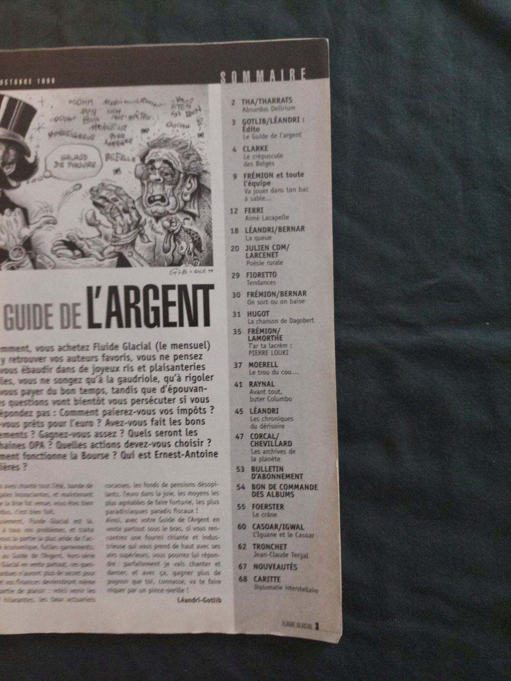 Fumetti: Fluide Glacial No 280 oct. 1999 BE+ – Usato da Genève venduto da Blu_BD 2