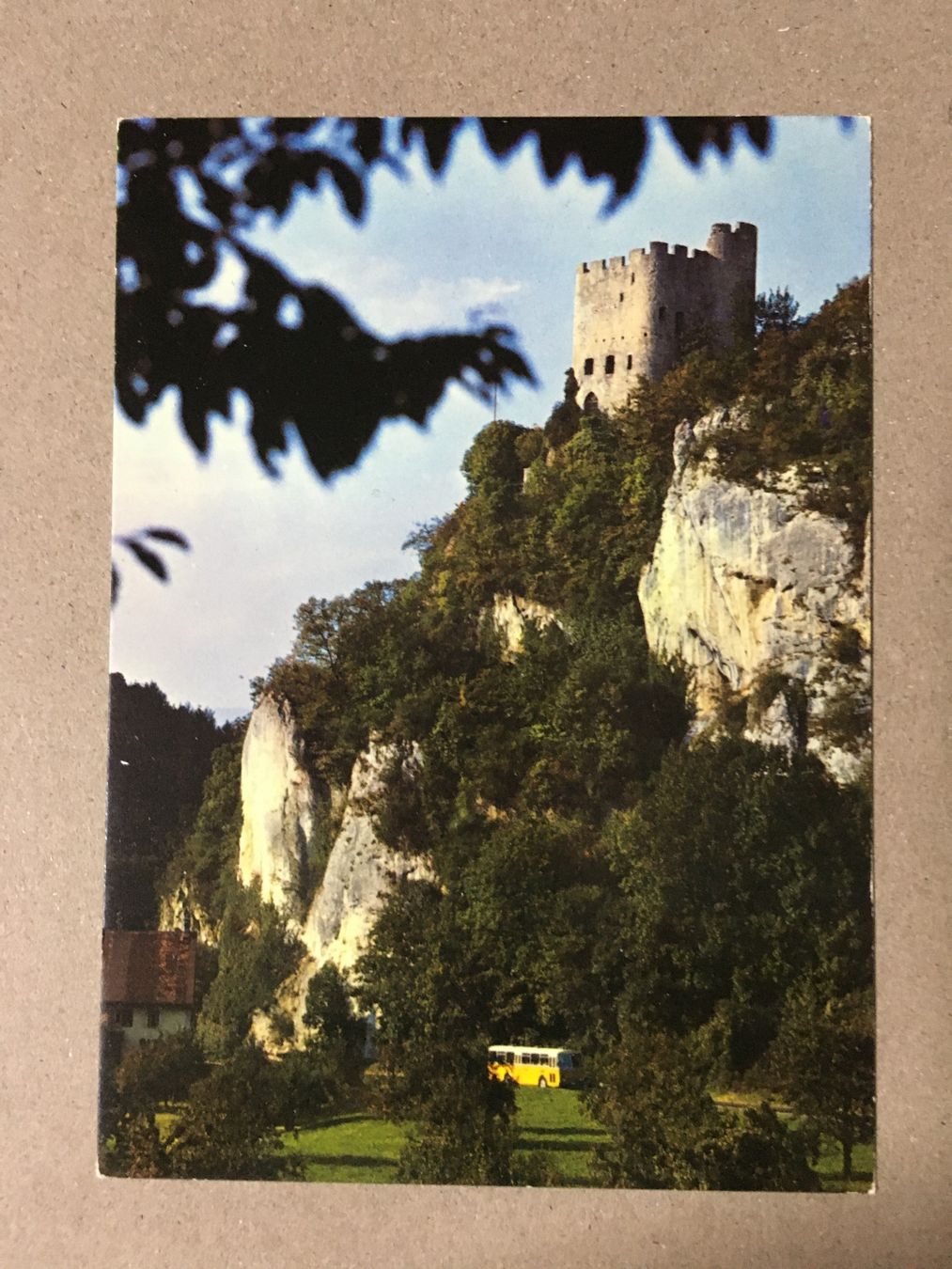 Cartoline postali: AK PTT Serie Postauto Schloss Thierstein Solothurn – Usato da Küttigen venduto da Melisch1000