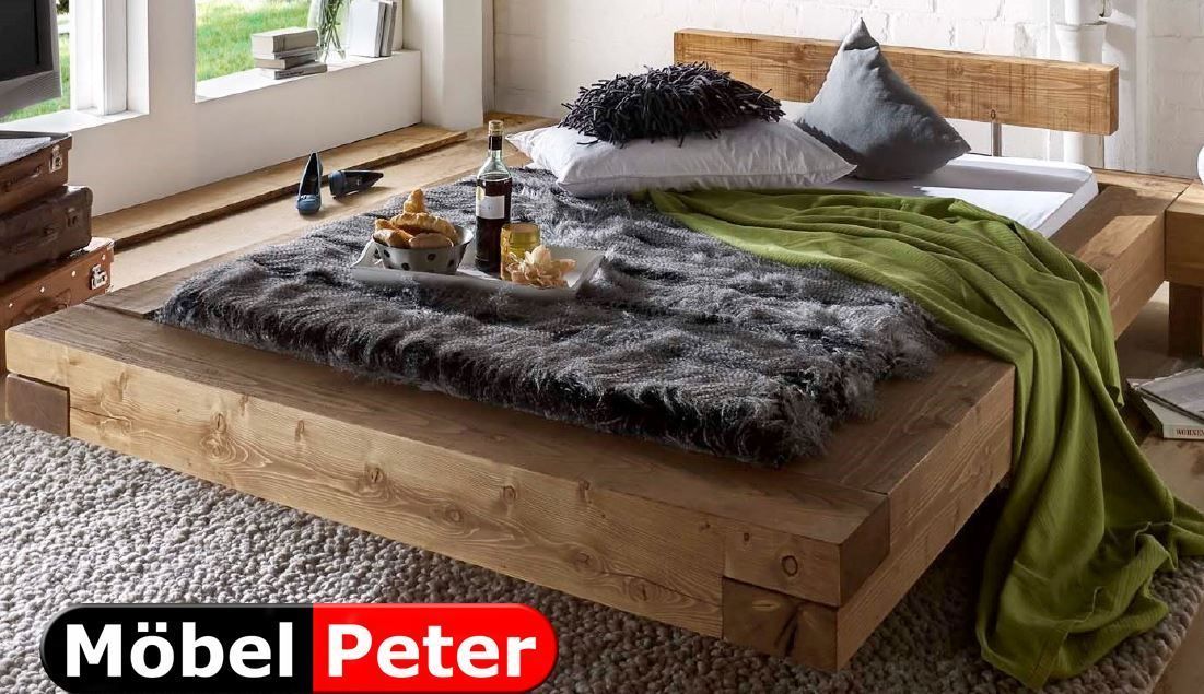 Betten: Balkenbett BRUS, Vollmassiv 160x200 – Neu und originalverpackt aus Kölliken von moebel-peter