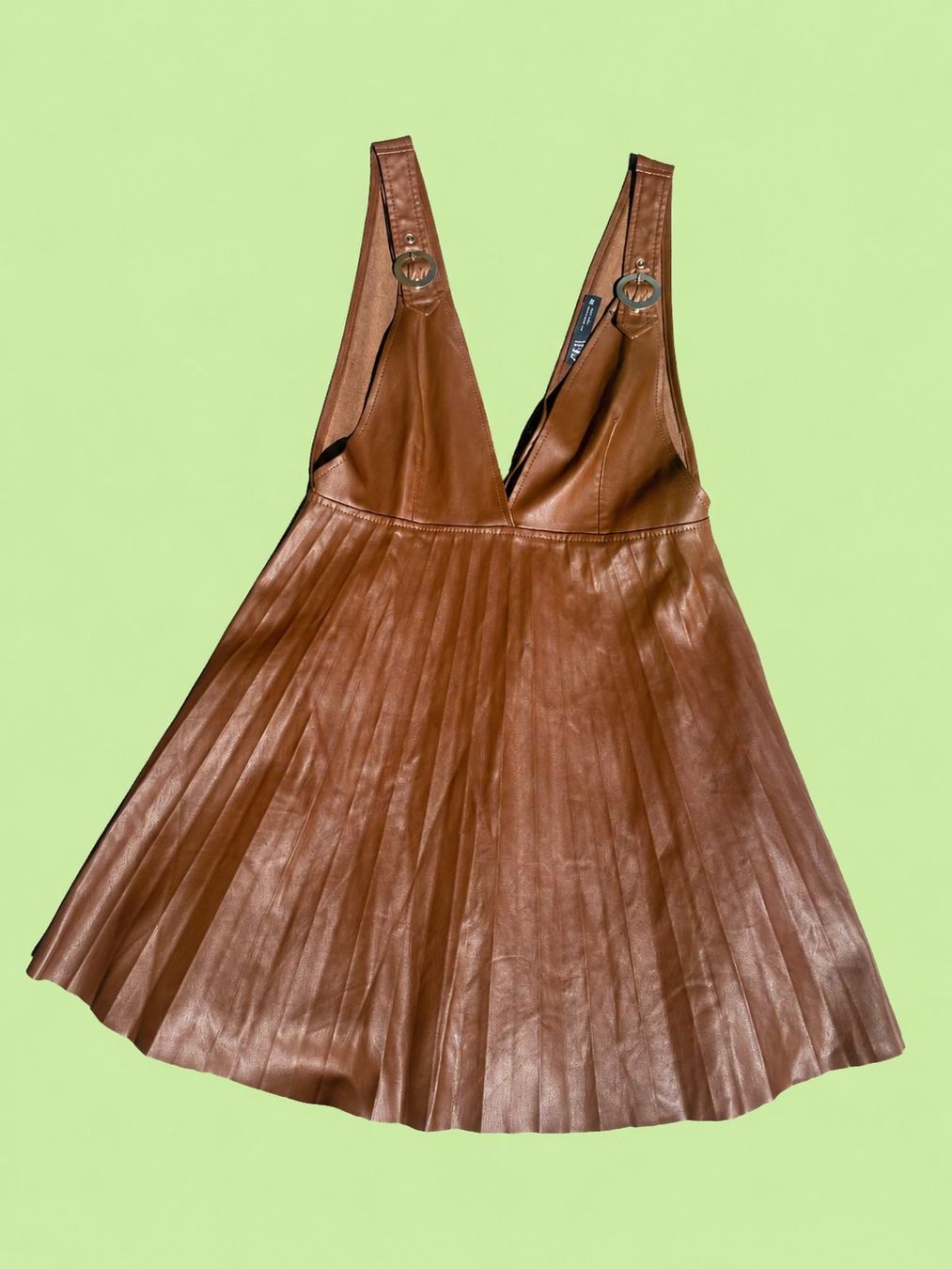 Zara Kleider: Brown Faux Leather - ZARA – Gebraucht aus Lugano von selling_nice_stuff