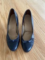 Vintage Damen Pumps, dunkelblau, Grösse ca. 38, Leder