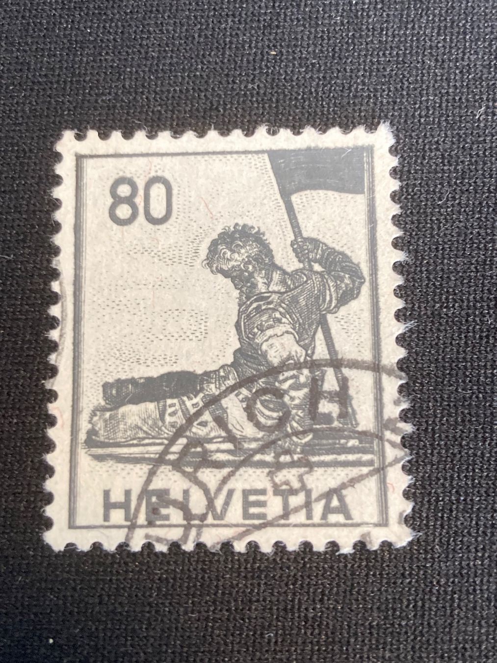 Alle Briefmarken: Historische Bilder - Sterbender Kämpfer 246.1.11 – Gebraucht aus Reinach BL von RetroGamesSportsMore 2