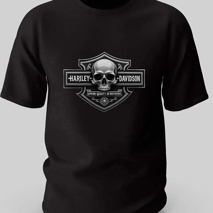 T-shirt: T-shirt Harley-Davidson tête de mort - Style biker🔥J090 – Nuovo e nell'imballaggio originale da Allens venduto da MADE.IN.ROCK.N.ROLL