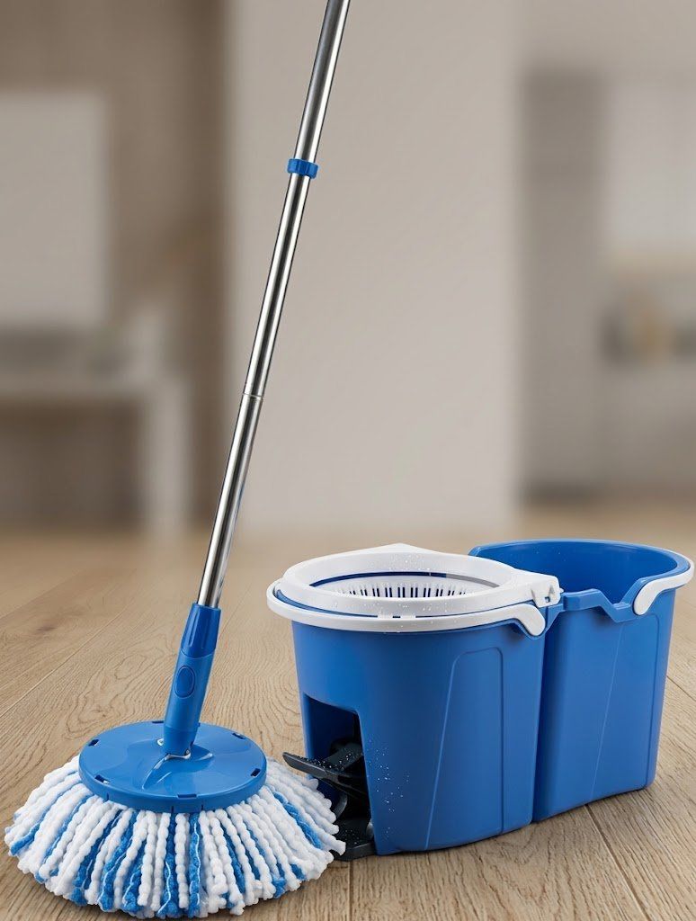 Sonstiges für Haushalt & Wohnen: Wischmop 2 Kammer Filtersystem Mops Wischen Eimer 360° – Neu und originalverpackt aus Jegenstorf von Bracher_Shop