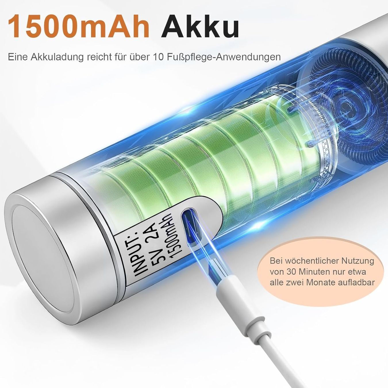 Pedicure: Hornhautentferner elektrisch 10 Stufen USB – Nuovo e nell'imballaggio originale da Suhr venduto da SchnapperCH 4