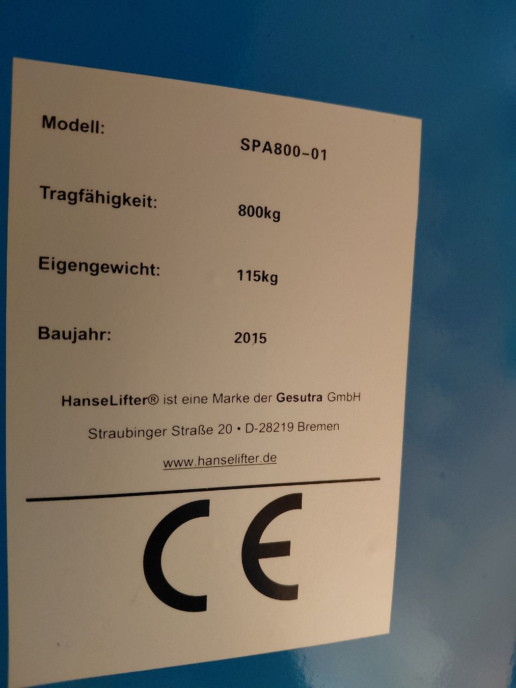Hub & Switch: Scheren-Hubwagen, Tragkraft 800 kg – Usato da Nidau venduto da Philipp2560 8