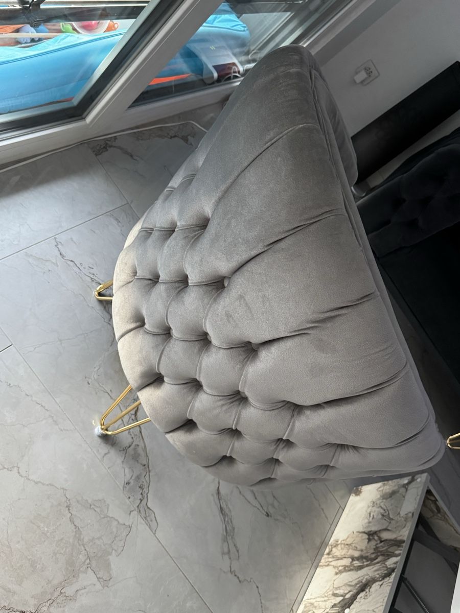 Fauteuils: Sessel Grau mit Goldfuss – Neuf (Voir description) à Lengnau BE par sah_7tdd 1