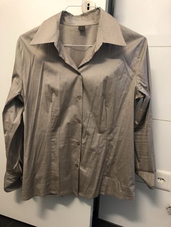 Beige-graues Hemd, Größe 44