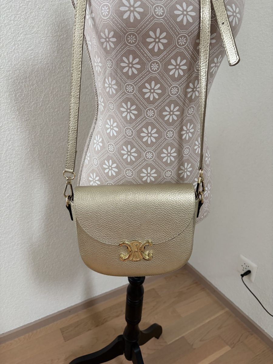 Borse da donna: Goldene Ledertasche – Nuovo (secondo la descrizione) da Bonstetten venduto da Moma10