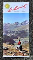 50er /60er Jahre Faltprospekt  ST. MORITZ sommer