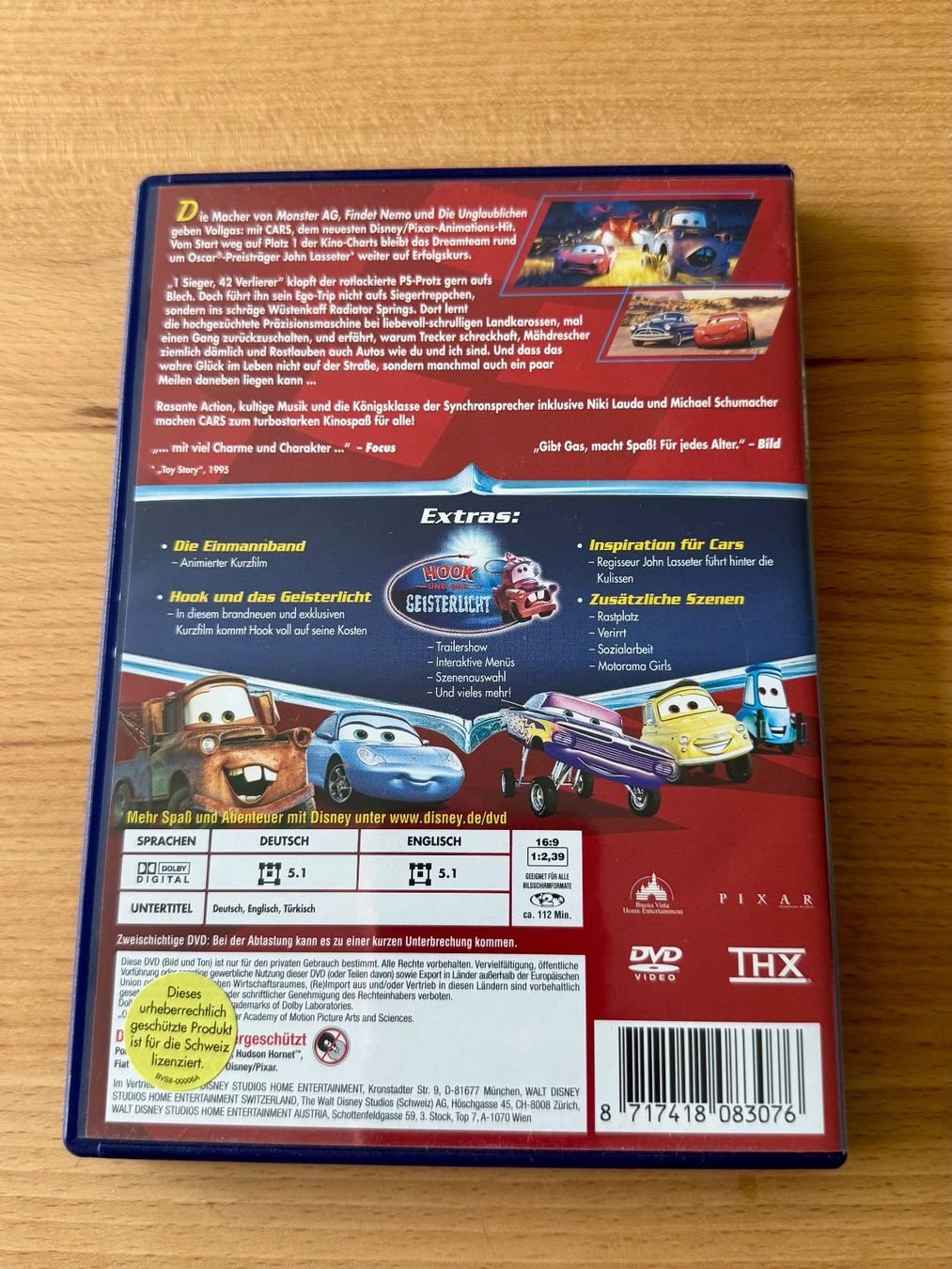Tutti i DVDs: DVD - Cars – Usato da Gersau venduto da walin_6442 2